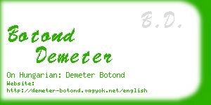 botond demeter business card